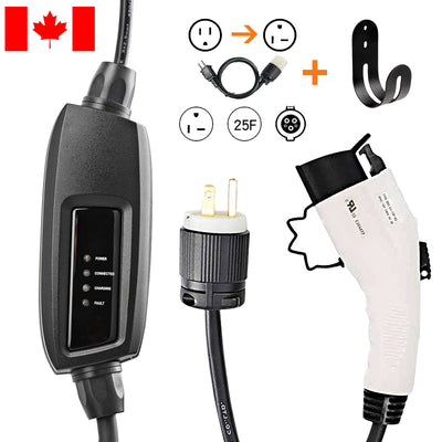 16A Level 2 EV Charger with NEMA 5-15 adapter